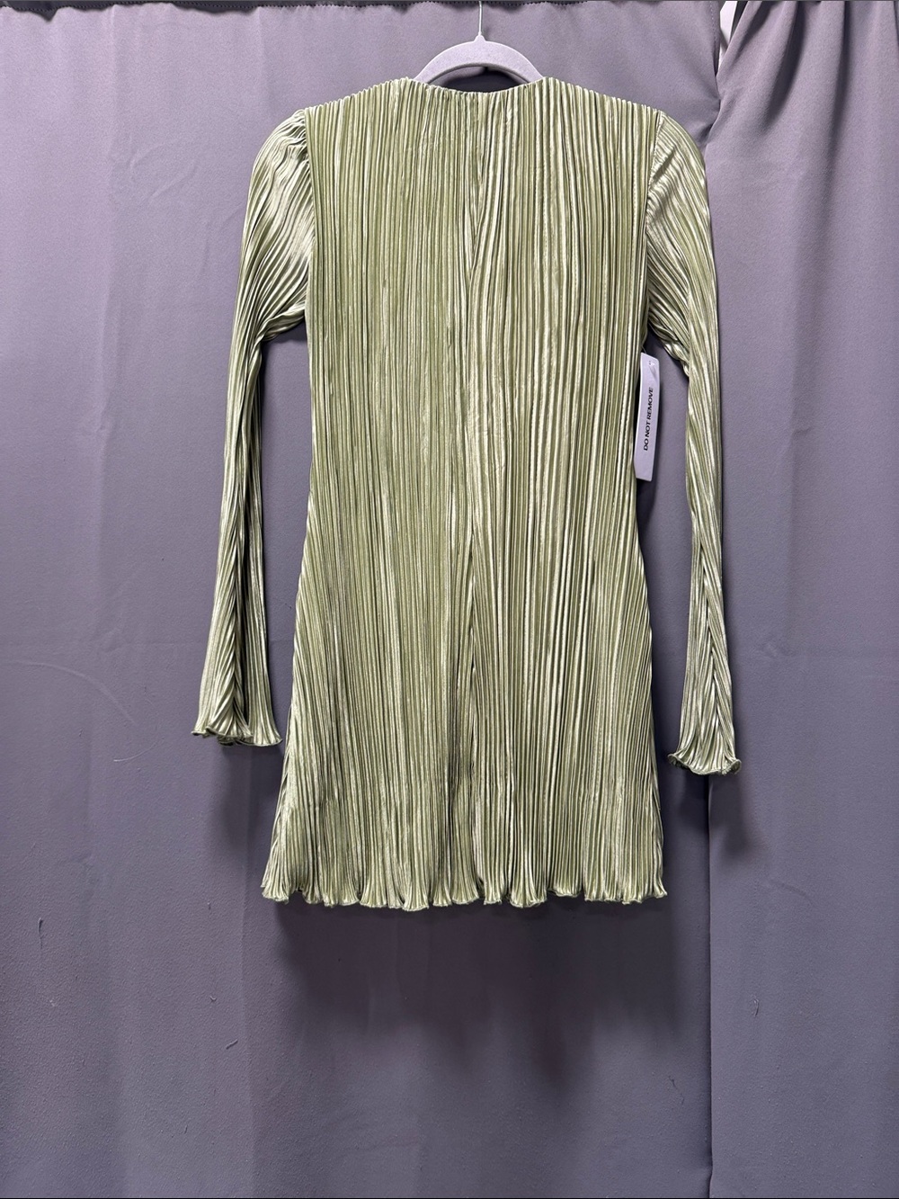 Malop Long Sleeve Mini Dress Sage - Size 2 - Picture 7 of 11